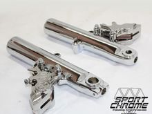 Harley touring chrome fork legs and calipers