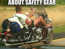 Found one....
But notice he is keeping his legs away from the hot engine