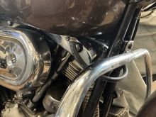 A little late to the party but ‘67 FLH. Fuel line in front of down tubes. 