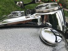 Custom silver flake tank paint