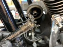 Now this is some special metal....this is what left inside the filter.