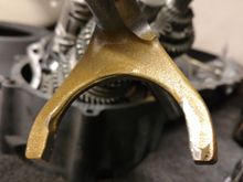 This is the.other shift forks.  Notice the wear on it?