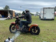 Me pulling out of the "pits" to go get staged.