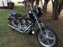 My favorite -  wide glide 2002  (because its the only Harley I every rode)