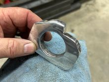 Got the tab on  and polished it ! If ya look real close you can see the piece of stainless on the tab that's still in there on the tab 