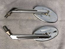 Generic Arlen Ness chrome billet mirrors. Fine scratches on glass. Bought from Dennis Kirk for another bike. $25.00