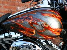 burning paint exposed granite - 2010 streetglide