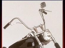 Flanders Apehangers 
http://www.sideroadcycles.com/AmericanMotorcycles/Handlebars/AmericanHandlebars.html