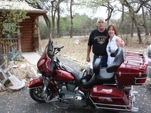 Toni and I at the cabin in Leakey