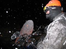 snow sticking to Dave (dwe.61) and his motorcycle.

Show Low, AZ