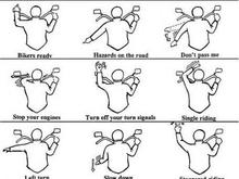 Universal motorcycle Hand Signal all