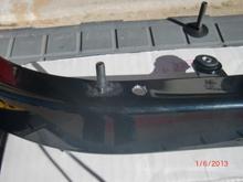 elevator bolt in belt guard, frontside