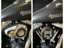Before and After Arlen Ness Big Sucker Stage I with custom engraved ac cover