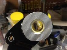 The machined side of the pedal so it would fit