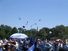 Huey fly-over