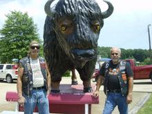 Here we are at Loretta Lynn's restaurant, shooting the bull, uh ya, I know Buffaloe.  But which sounds better, bull or buffaloe....