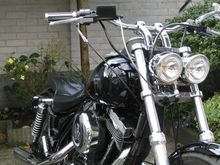 Double headlights, wide glide