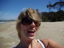 my daughter, Kristin, in Tasmania