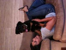 Bad mama..Does she not realize that Sasha is going to be 100-125lbs in about 5 months...