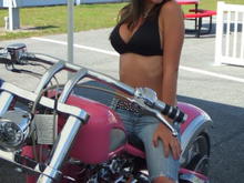 daytona , bike week, cabbage patch . thanksgiveing .parade green 162  ok somewere here is a picture of a bike look close