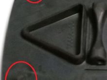 two nubs per rubber insert