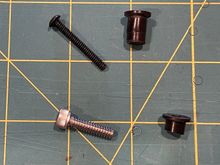 Original speaker cover screw and bushing, SHCS and modified bushing...