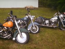 Our 3x Shovels...made some sweet music riding up there to the show.  Some backroads in the country with lots of hills.