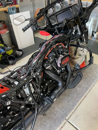 Removed Tank, Bags, and stripped out the old Boom II Wiring Harness