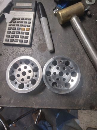 Wheelie bar wheels for a drag car