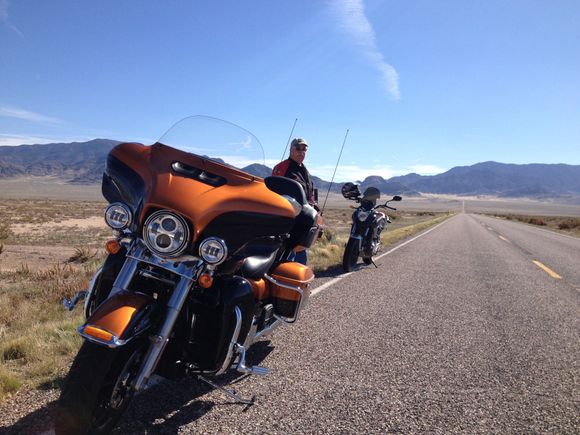 My friend with a little Honda, Good thing it gets GREAT gas mileage!
