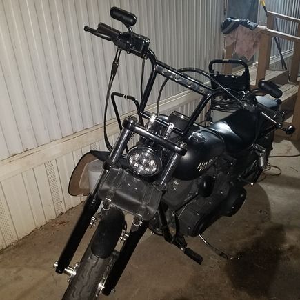 Here is my 2012 FXDB Street Bob with FXDG Fat Bob trees.