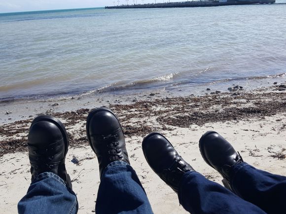 Nothing like boots on the beach!