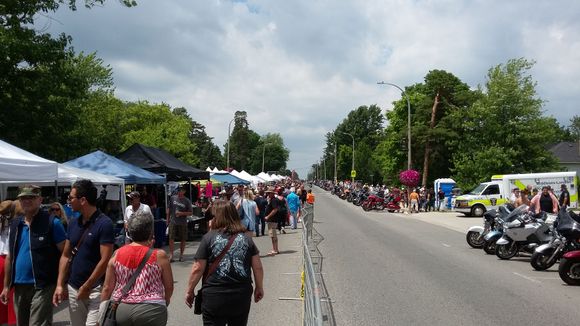 Vendor tents line the Main Street.