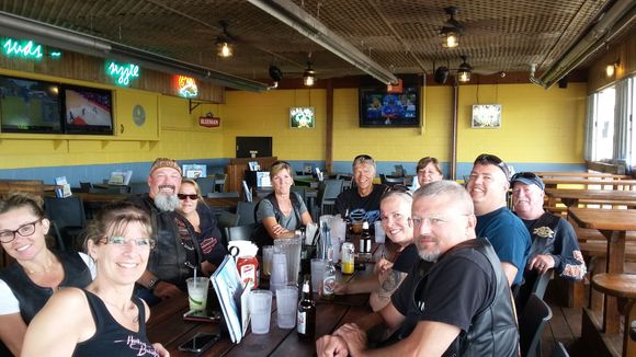 “The Wanderers” riding club enjoying a bite to eat and a beverage at GT’s. Excellent perch dinner served here!