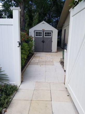 The 4' wide gate I have to get the bikes through to get to the shed.