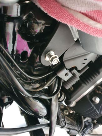 Remove the front screw next to the ignition switch holding the petrol tank