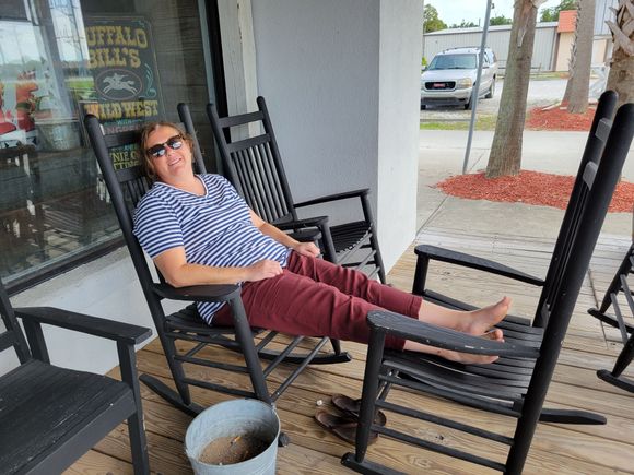 A picture of someone relaxing