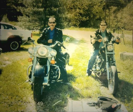 Riding to my father's wedding in 2005