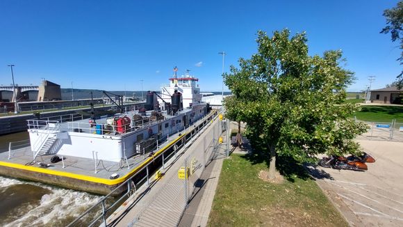 Its always fun to watch the river traffic go through the lock.