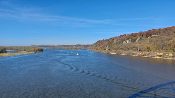 Looking up river, from the bridge.