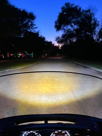 Headlights with yellow running 