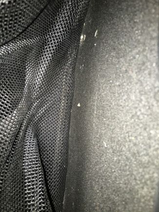 Inside front of bag is felt