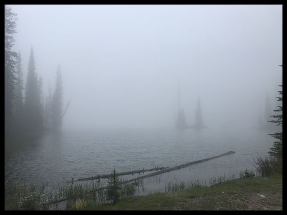 Summit lake, at the top of the Kooteney pass…Stopped here for second breakfast…