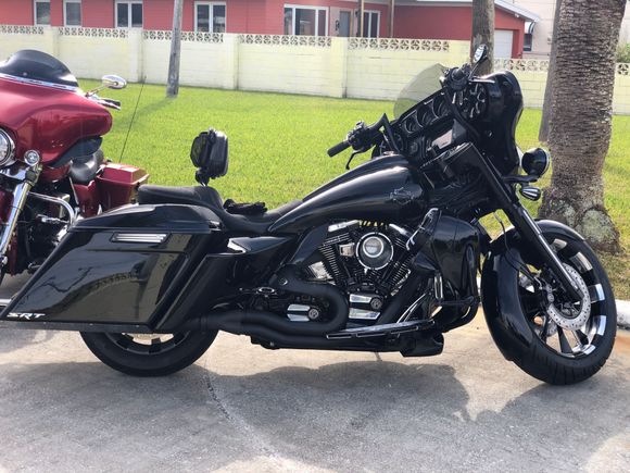 My bike handles way way better with the fat front tire
