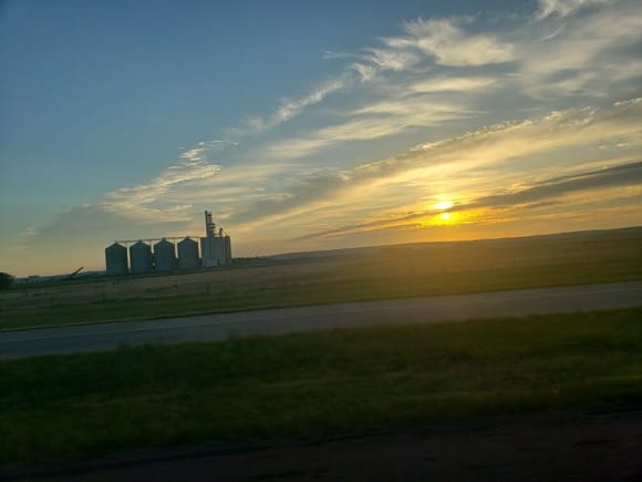 Sunrise in South Dakota. 