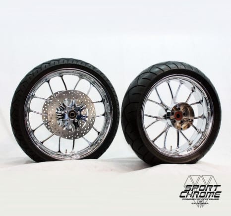 Chrome PM Heathen wheels for 2009-2017 Harley Street Glide & Touring models