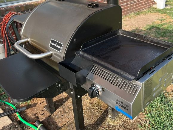 Camp Chef pellet with sidekick griddle, can swap out the griddle for a grill box