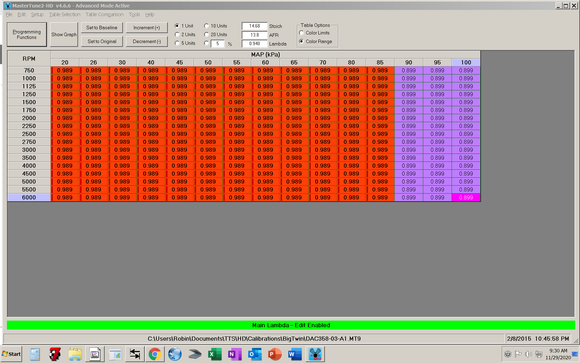 setup to record data