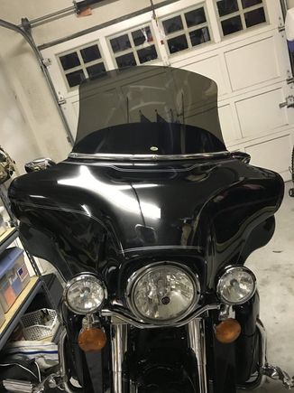 Bike with standard bar mounted mirrors. 