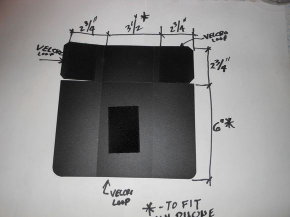 Using a sharp utility knife I cut one side of binder as shown.  The piece of velco in the middle mates with a piece I put on the back side of my phone.  Just wanted to make sure the phone did not slip out of the slippery poly.